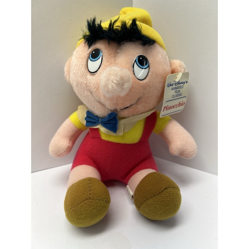 Vintage 7" Pinocchio Plush Stuffed Doll Walt Disney's Animated Film Classic‎